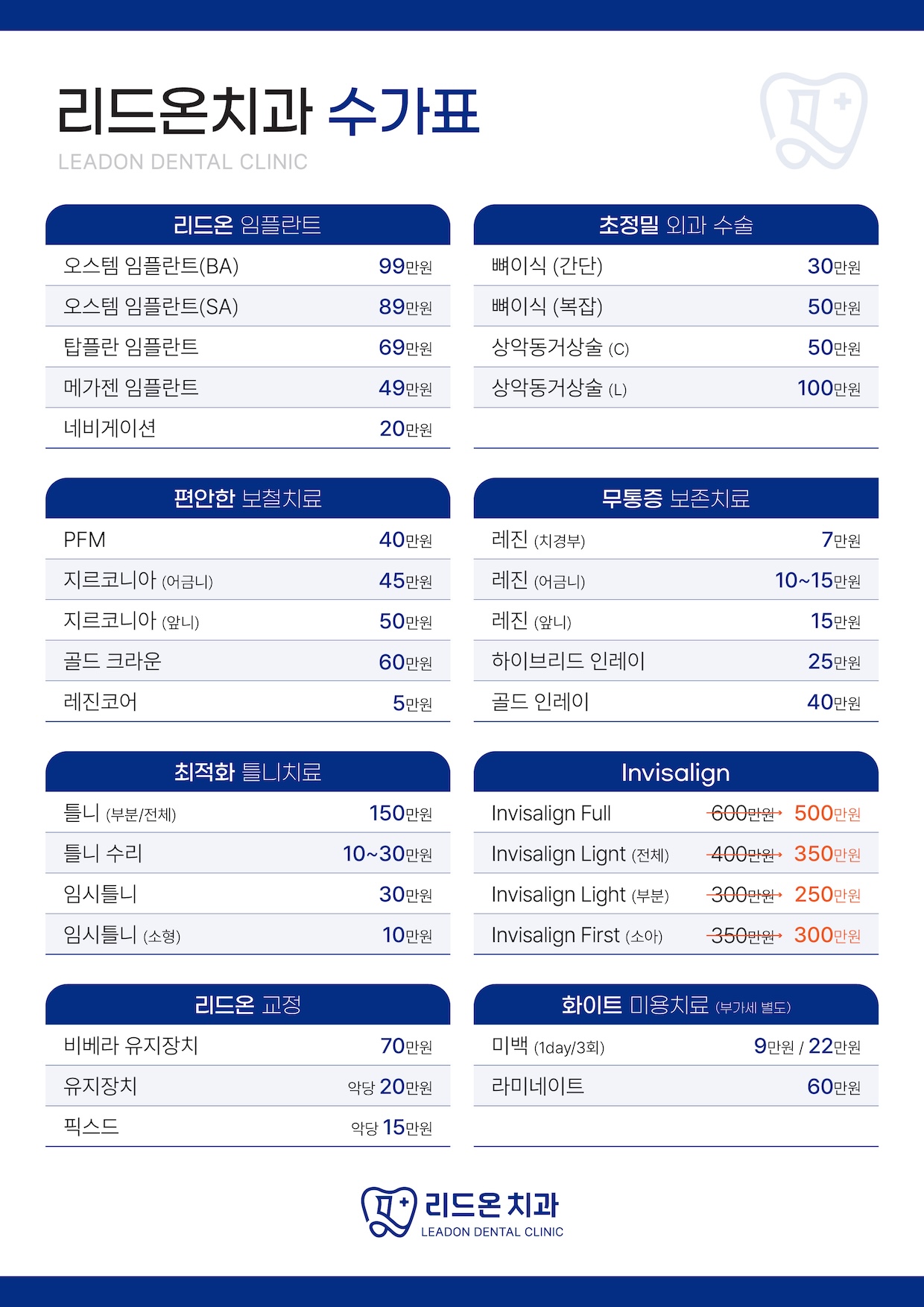 비급여수가표